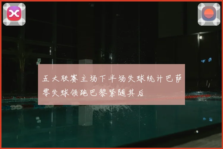 五大联赛主场下半场失球统计巴萨零失球领跑巴黎紧随其后