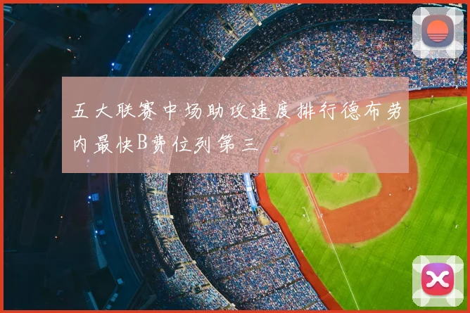 五大联赛中场助攻速度排行德布劳内最快B费位列第三