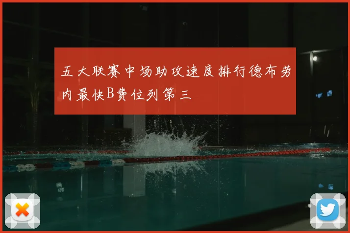五大联赛中场助攻速度排行德布劳内最快B费位列第三